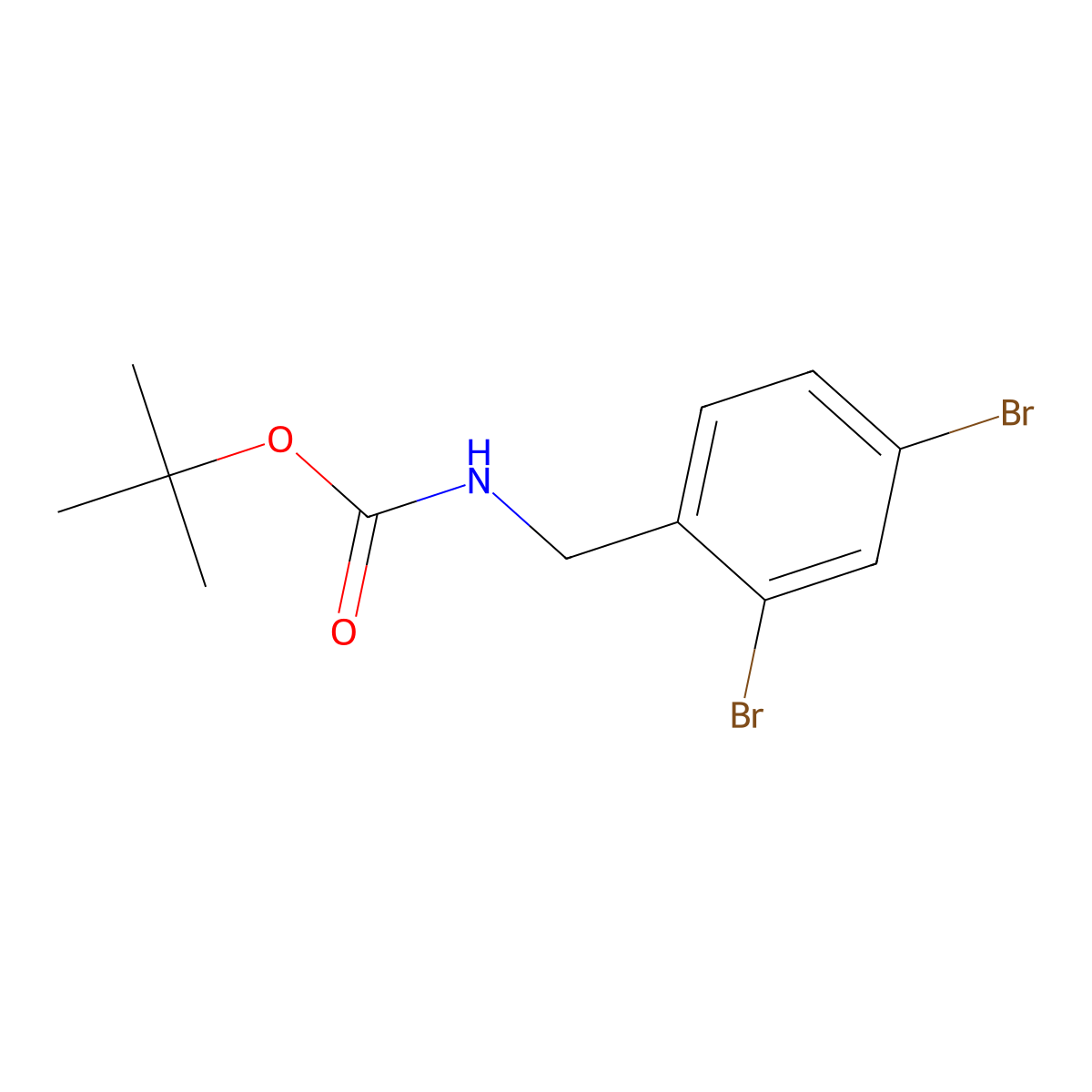 tert-Butyl 2,4-dibromobenzylcarbamate molecular structure, CAS 2680686-70-6