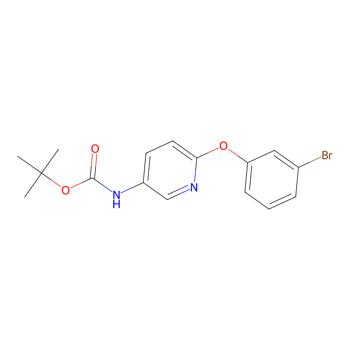 tert-butyl N-[6-(3-bromophenoxy)pyridin-3-yl]carbamate molecular structure, CAS 2680686-97-7