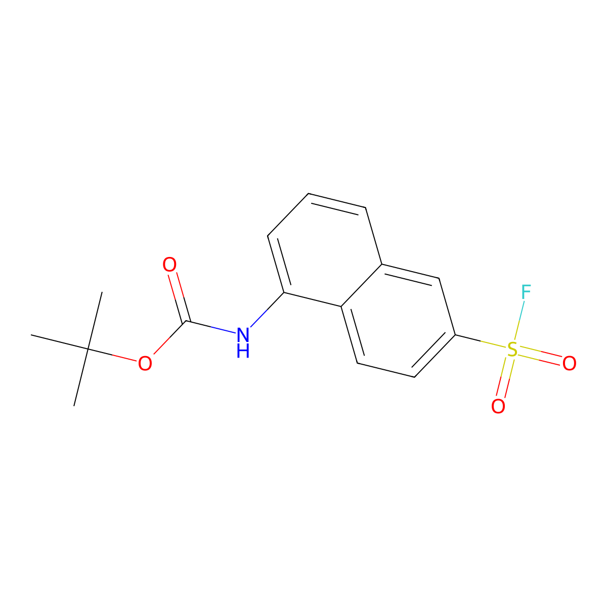 tert-butyl N-[6-(fluorosulfonyl)naphthalen-1-yl]carbamate molecular structure, CAS 2680687-17-4