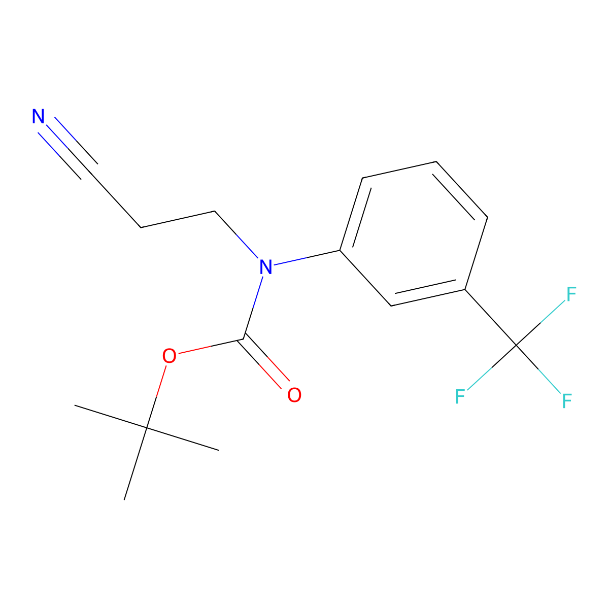 tert-butyl N-(2-cyanoethyl)-N-[3-(trifluoromethyl)phenyl]carbamate molecular structure, CAS 2680687-19-6
