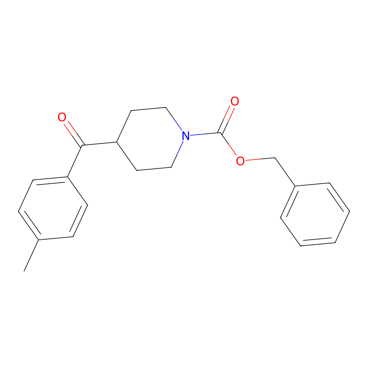 Benzyl 4-(4-methylbenzoyl)piperidine-1-carboxylate molecular structure, CAS 2680687-22-1