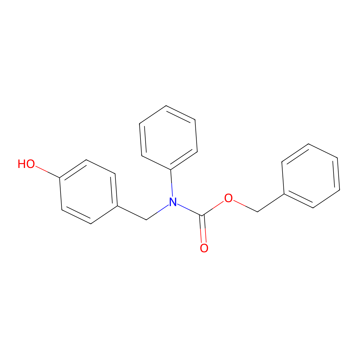 benzyl N-[(4-hydroxyphenyl)methyl]-N-phenylcarbamate molecular structure, CAS 2680687-29-8