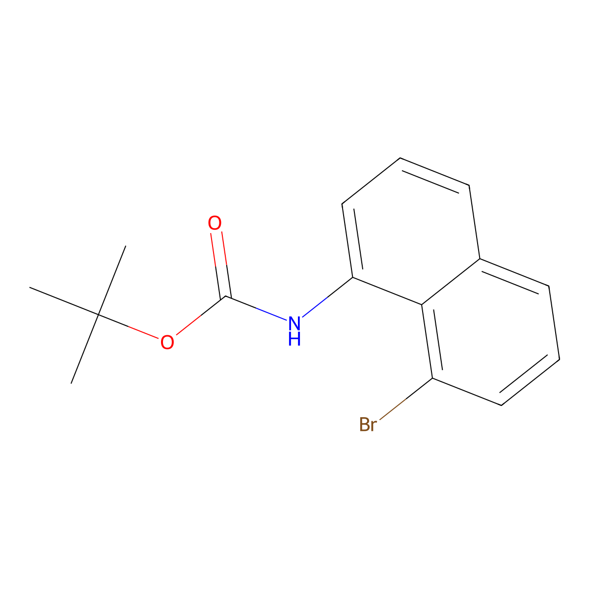 tert-butyl N-(8-bromonaphthalen-1-yl)carbamate molecular structure, CAS 2680687-30-1
