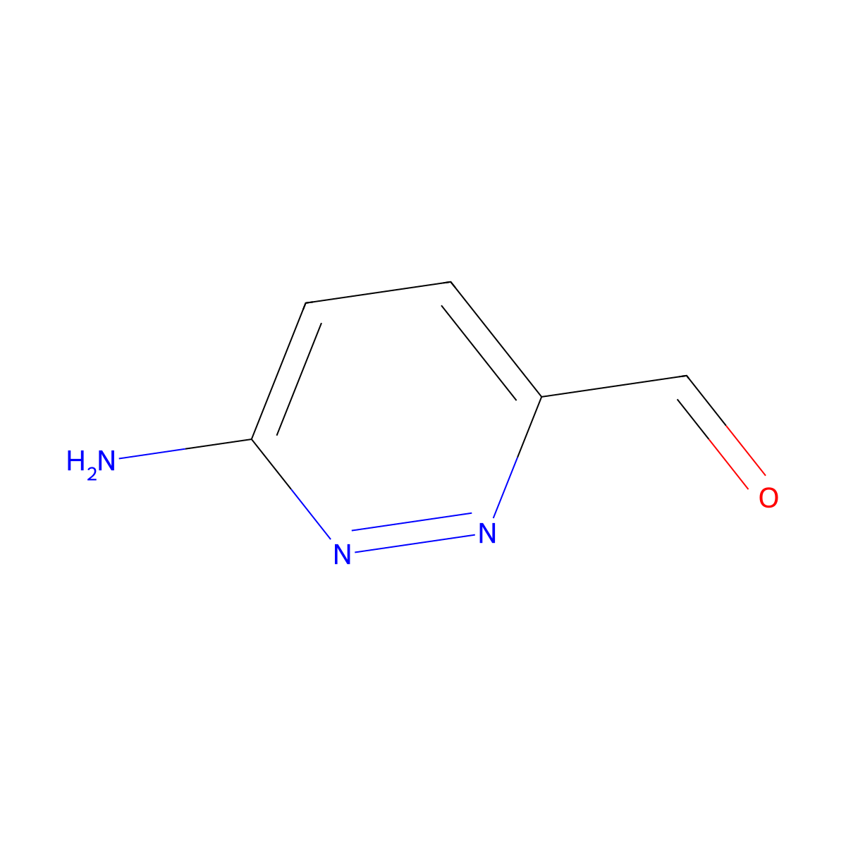 6-Aminopyridazine-3-carbaldehyde molecular structure, CAS 2680687-31-2