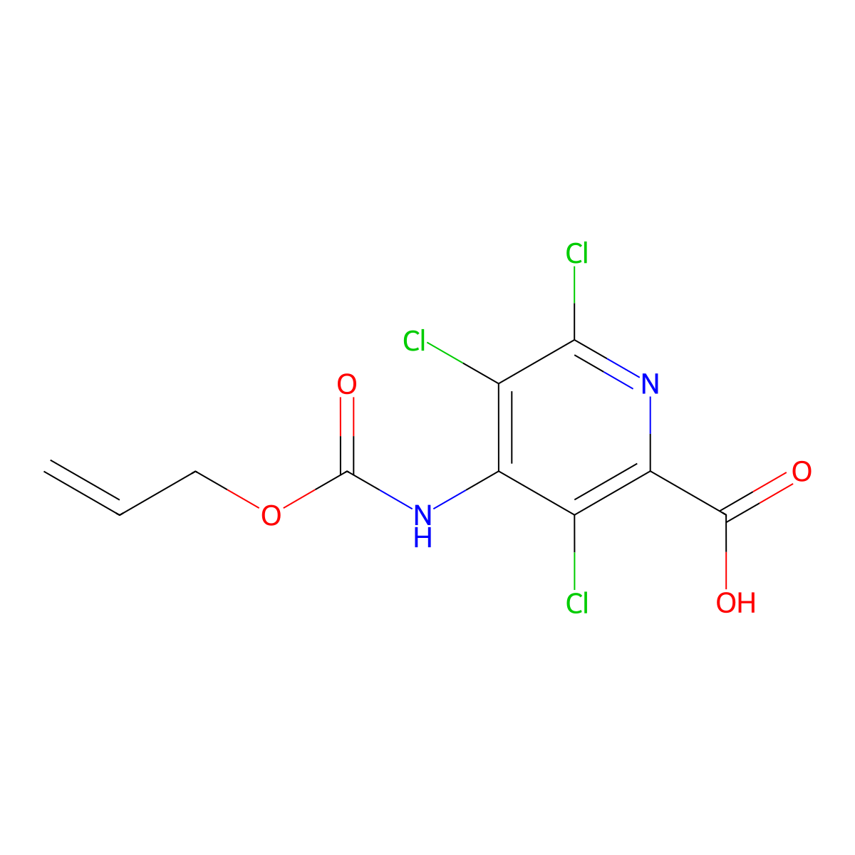 3,5,6-Trichloro-4-{[(prop-2-en-1-yloxy)carbonyl]amino}pyridine-2-carboxylic acid molecular structure, CAS 2680687-61-8