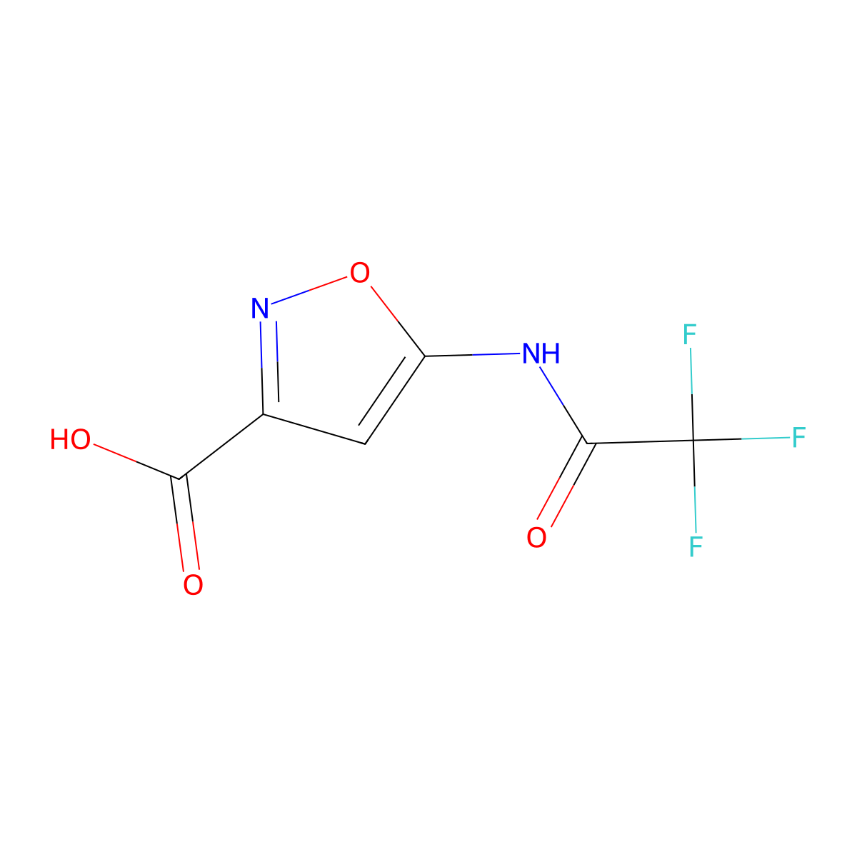 5-(2,2,2-Trifluoroacetamido)-1,2-oxazole-3-carboxylic acid molecular structure, CAS 2680687-95-8