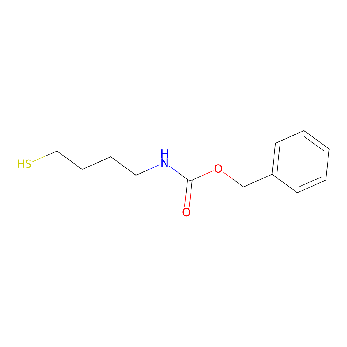 benzyl N-(4-sulfanylbutyl)carbamate molecular structure, CAS 2680687-96-9