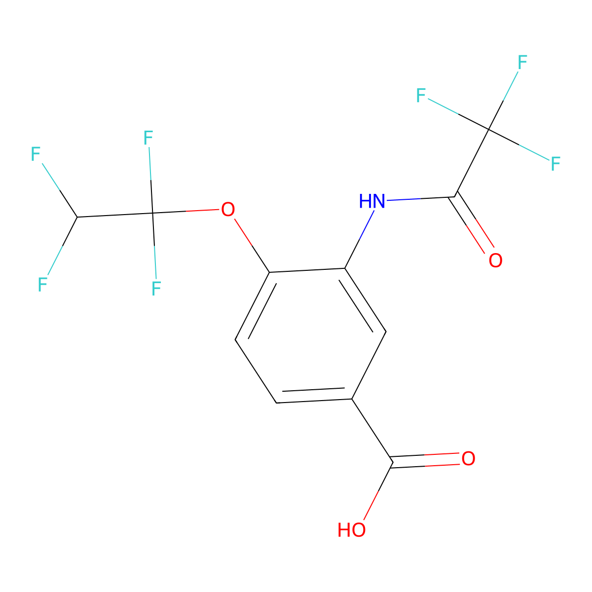 4-(1,1,2,2-Tetrafluoroethoxy)-3-(2,2,2-trifluoroacetamido)benzoic acid molecular structure, CAS 2680688-07-5
