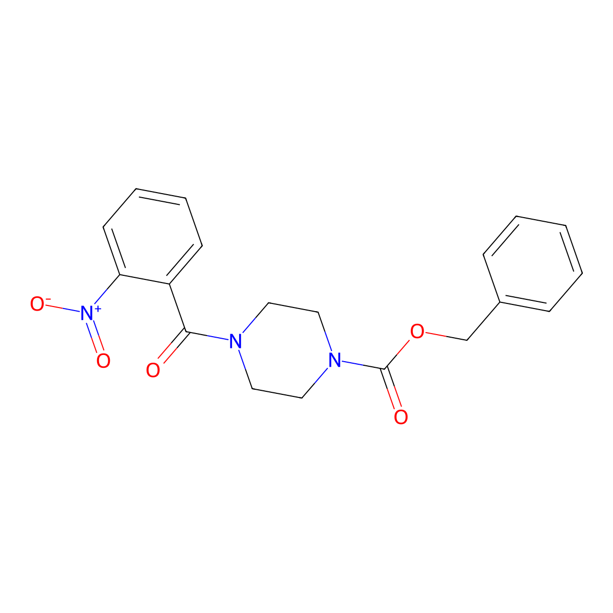 Benzyl 4-(2-nitrobenzoyl)piperazine-1-carboxylate molecular structure, CAS 2680688-35-9