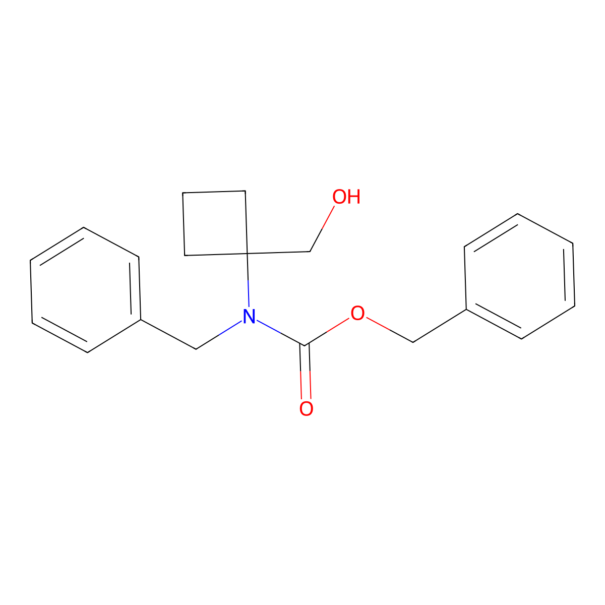 benzyl N-benzyl-N-[1-(hydroxymethyl)cyclobutyl]carbamate molecular structure, CAS 2680688-45-1