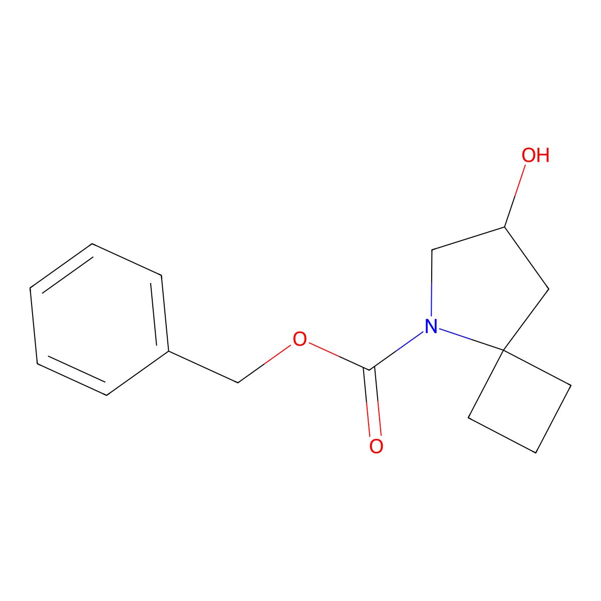 Benzyl 7-hydroxy-5-azaspiro[3.4]octane-5-carboxylate molecular structure, CAS 2680688-51-9