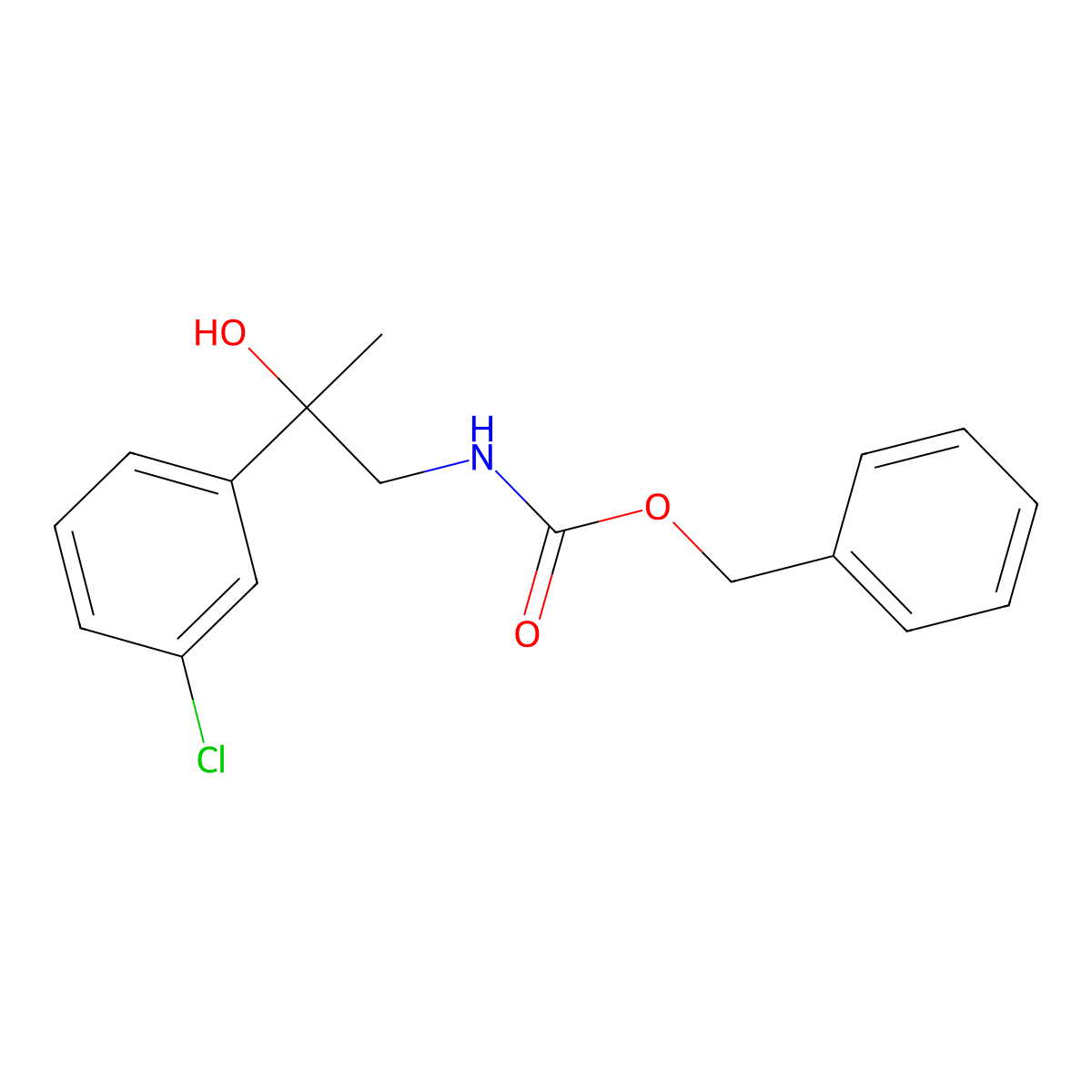 benzyl N-[2-(3-chlorophenyl)-2-hydroxypropyl]carbamate molecular structure, CAS 2680688-60-0