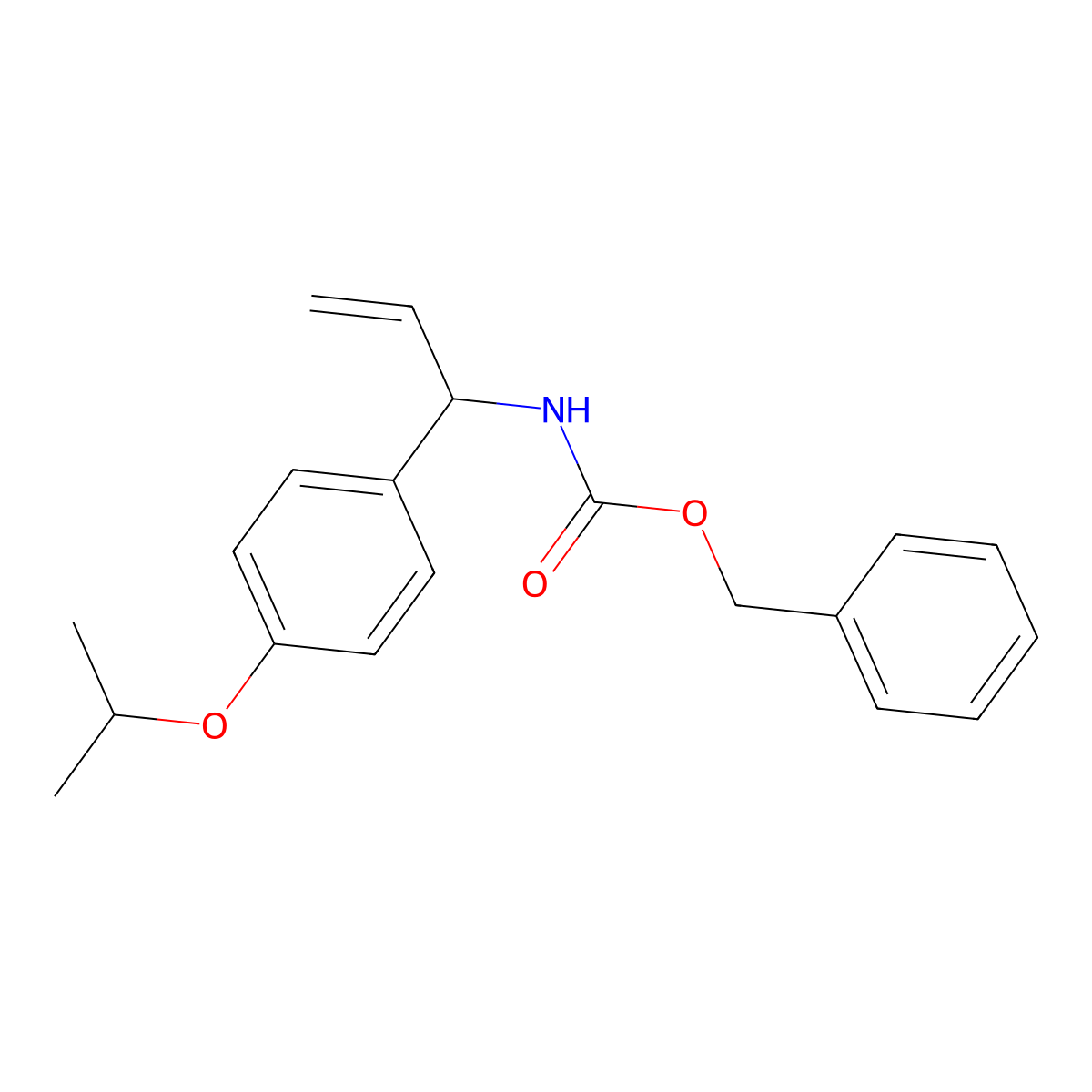 benzyl N-{1-[4-(propan-2-yloxy)phenyl]prop-2-en-1-yl}carbamate molecular structure, CAS 2680688-73-5