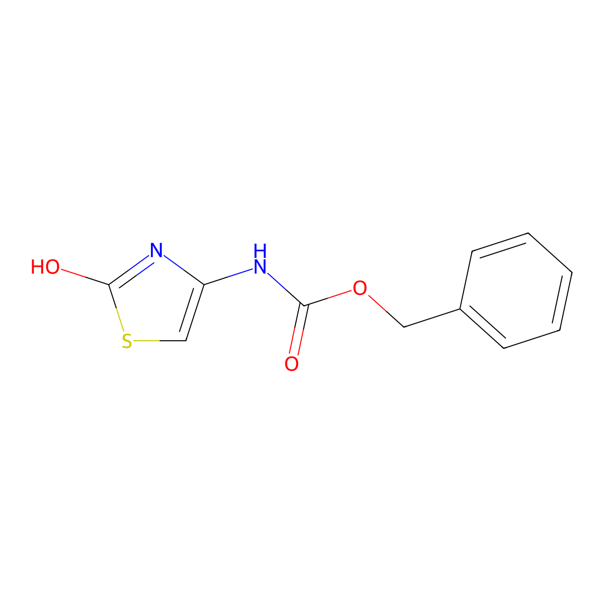 benzyl N-(2-hydroxy-1,3-thiazol-4-yl)carbamate molecular structure, CAS 2680688-91-7