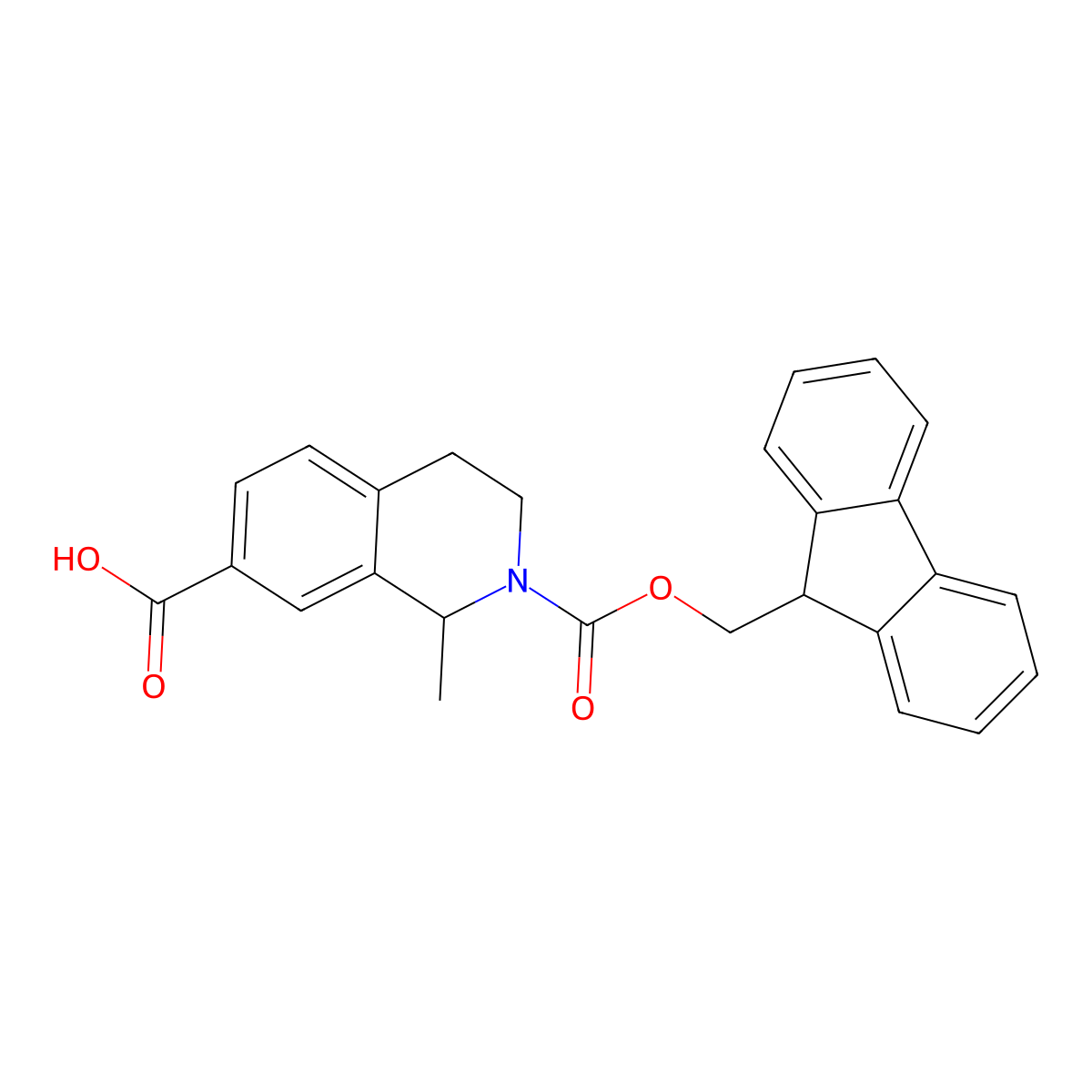 2-{[(9H-fluoren-9-yl)methoxy]carbonyl}-1-methyl-1,2,3,4-tetrahydroisoquinoline-7-carboxylic acid molecular structure, CAS 2680688-96-2