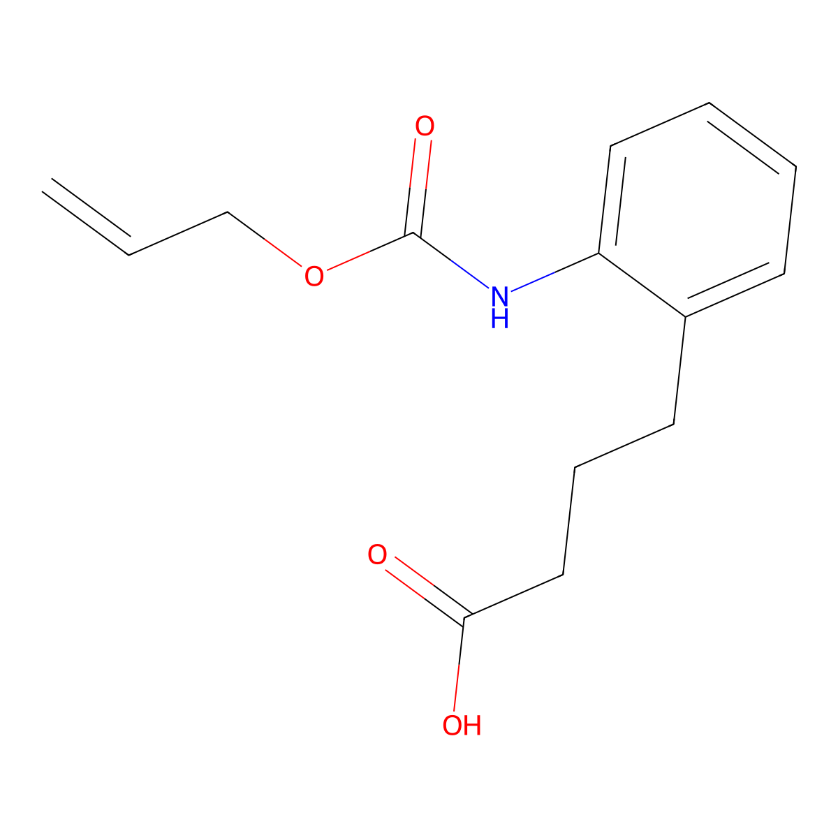 4-(2-{[(Prop-2-en-1-yloxy)carbonyl]amino}phenyl)butanoic acid molecular structure, CAS 2680688-99-5