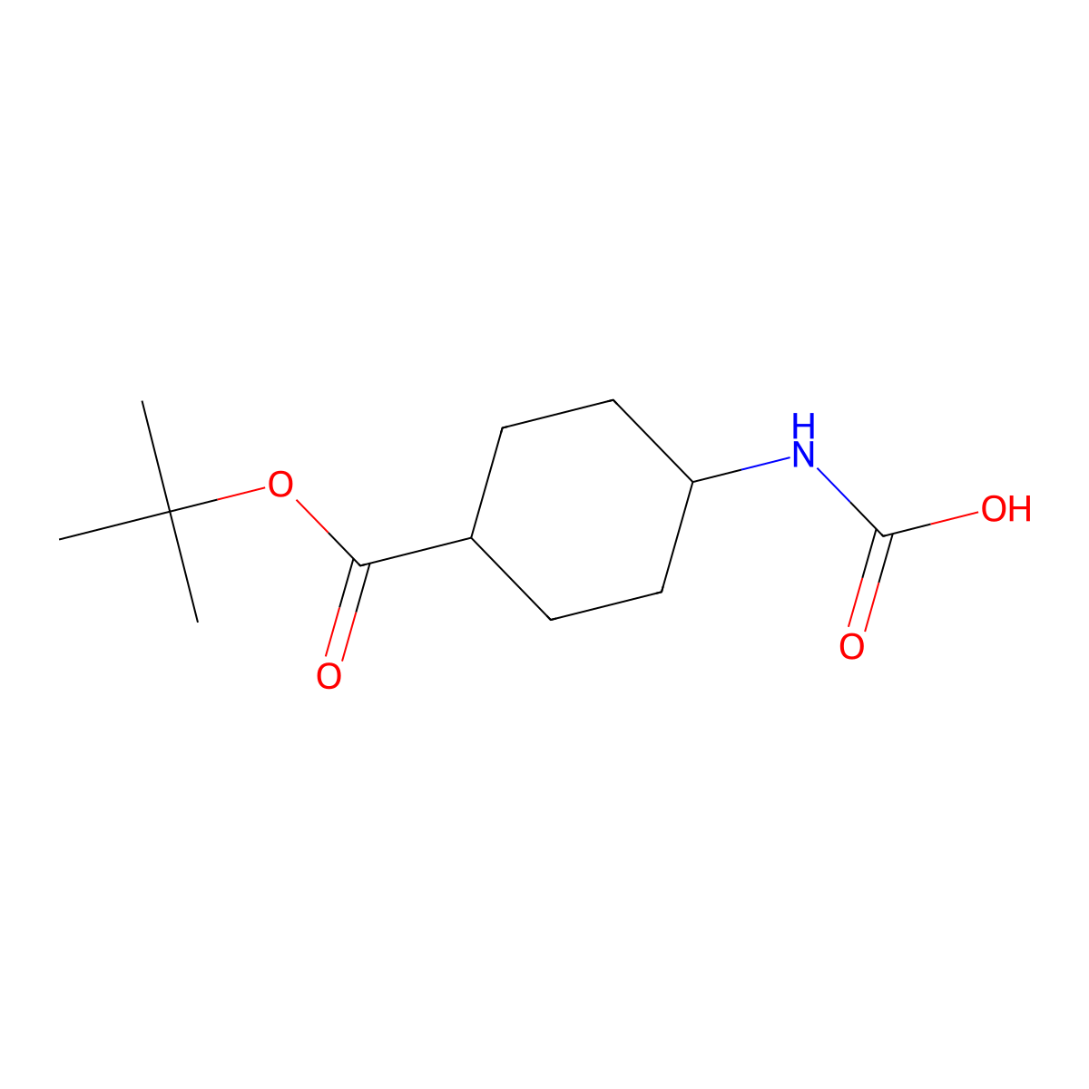 {4-[(Tert-butoxy)carbonyl]cyclohexyl}carbamic acid molecular structure, CAS 2680689-11-4
