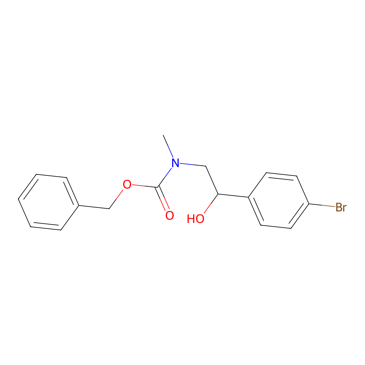 benzyl N-[2-(4-bromophenyl)-2-hydroxyethyl]-N-methylcarbamate molecular structure, CAS 2680689-44-3