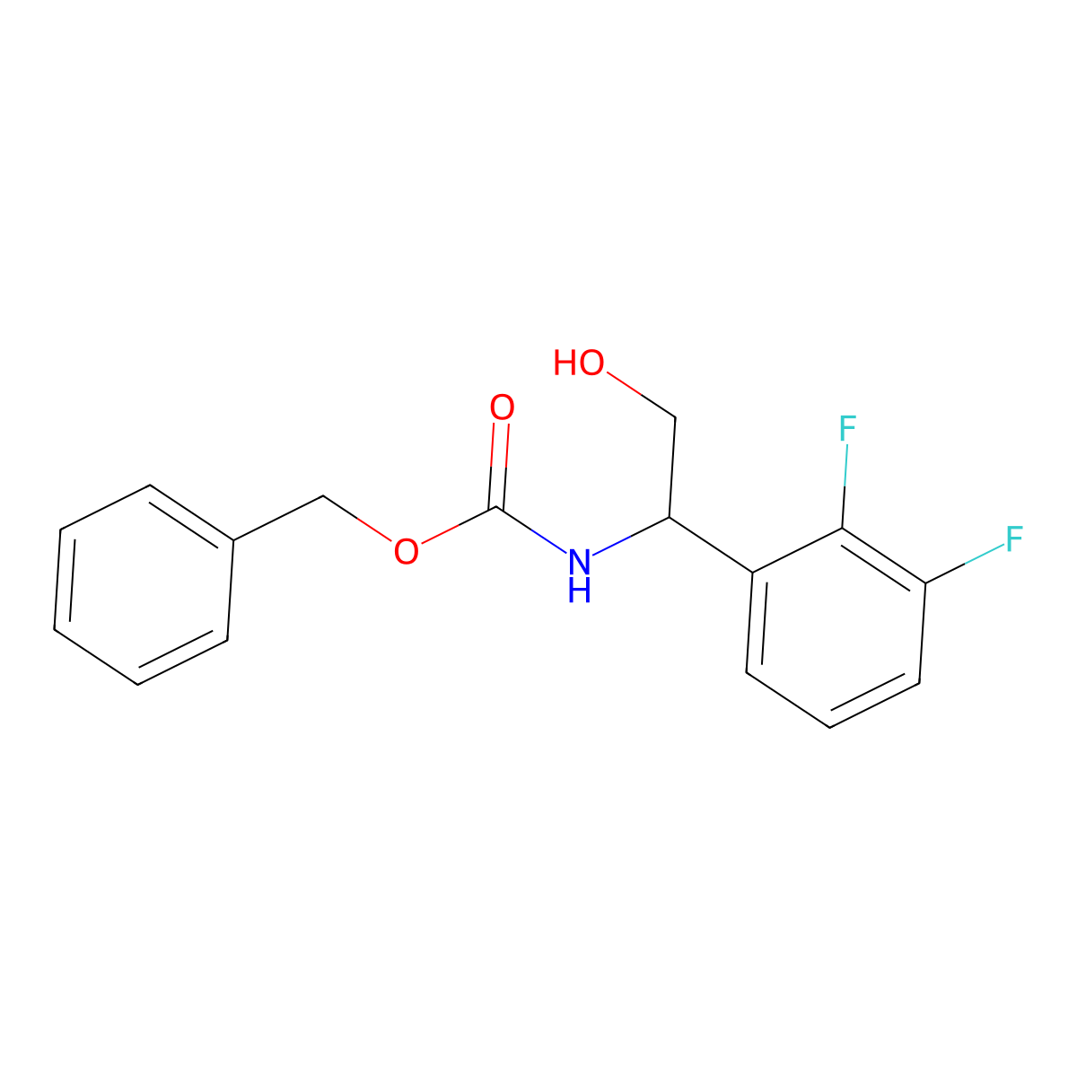 benzyl N-[1-(2,3-difluorophenyl)-2-hydroxyethyl]carbamate molecular structure, CAS 2680689-45-4