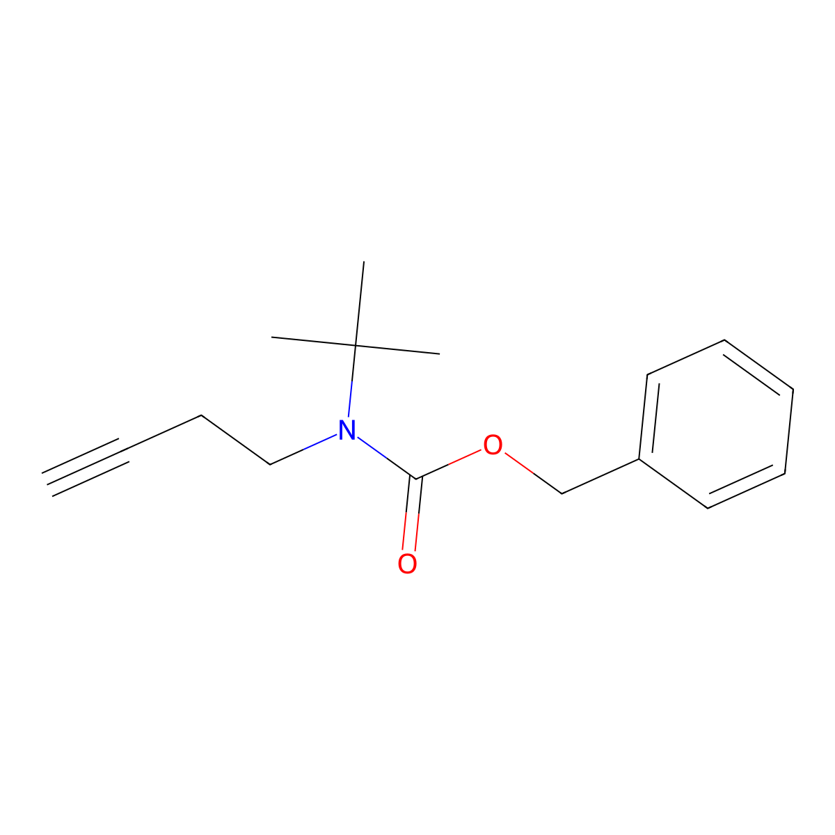 benzyl N-(but-3-yn-1-yl)-N-tert-butylcarbamate molecular structure, CAS 2680689-49-8