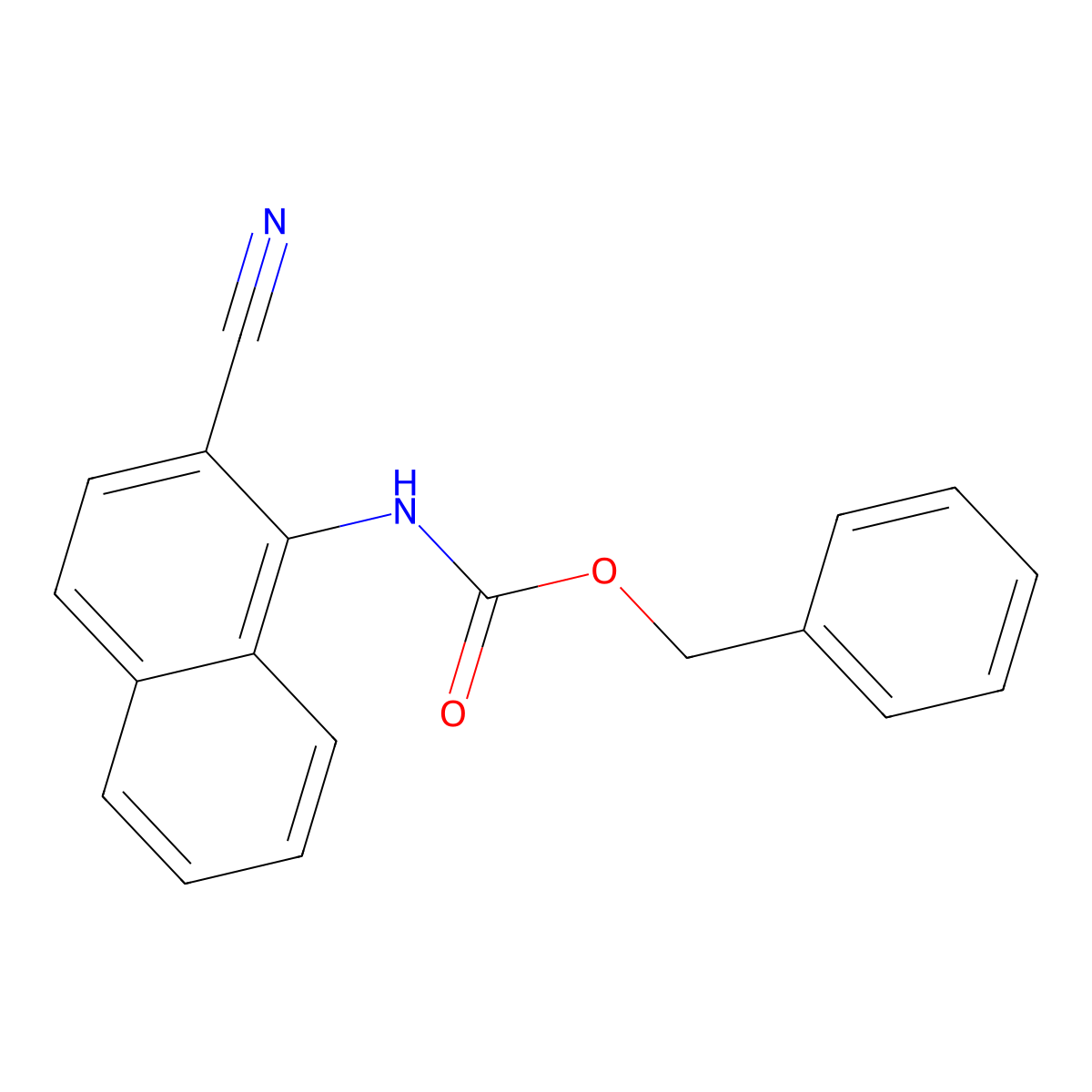 benzyl N-(2-cyanonaphthalen-1-yl)carbamate molecular structure, CAS 2680689-51-2