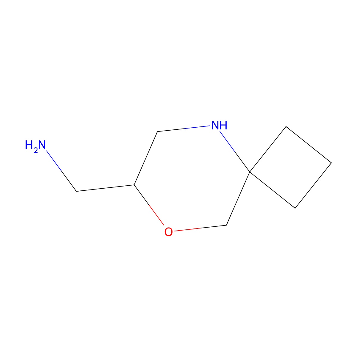 {8-Oxa-5-azaspiro[3.5]nonan-7-yl}methanamine molecular structure, CAS 2680689-77-2