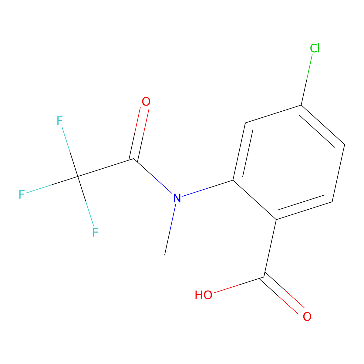 4-chloro-2-(2,2,2-trifluoro-N-methylacetamido)benzoic acid molecular structure, CAS 2680690-24-6