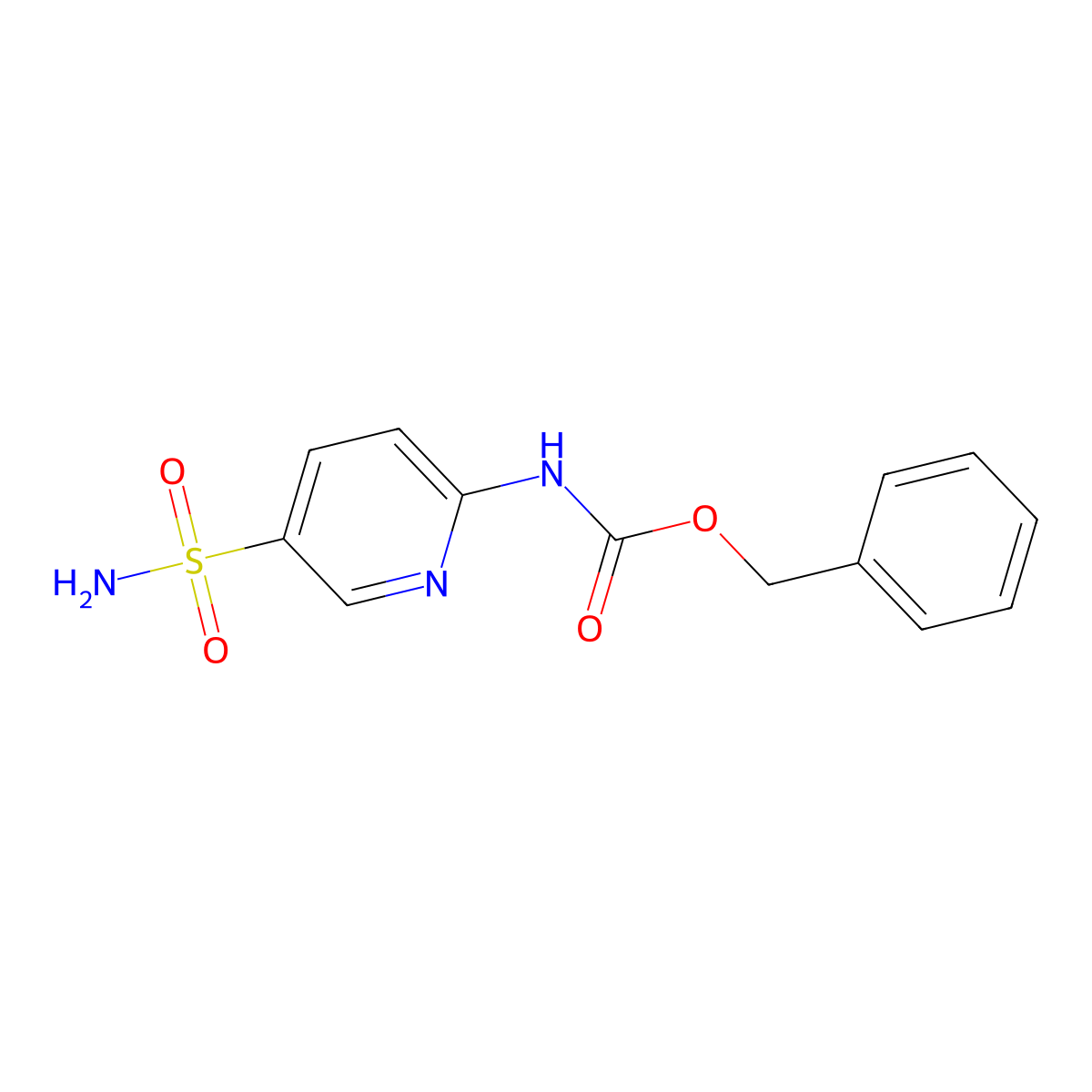 benzyl N-(5-sulfamoylpyridin-2-yl)carbamate molecular structure, CAS 2680691-10-3