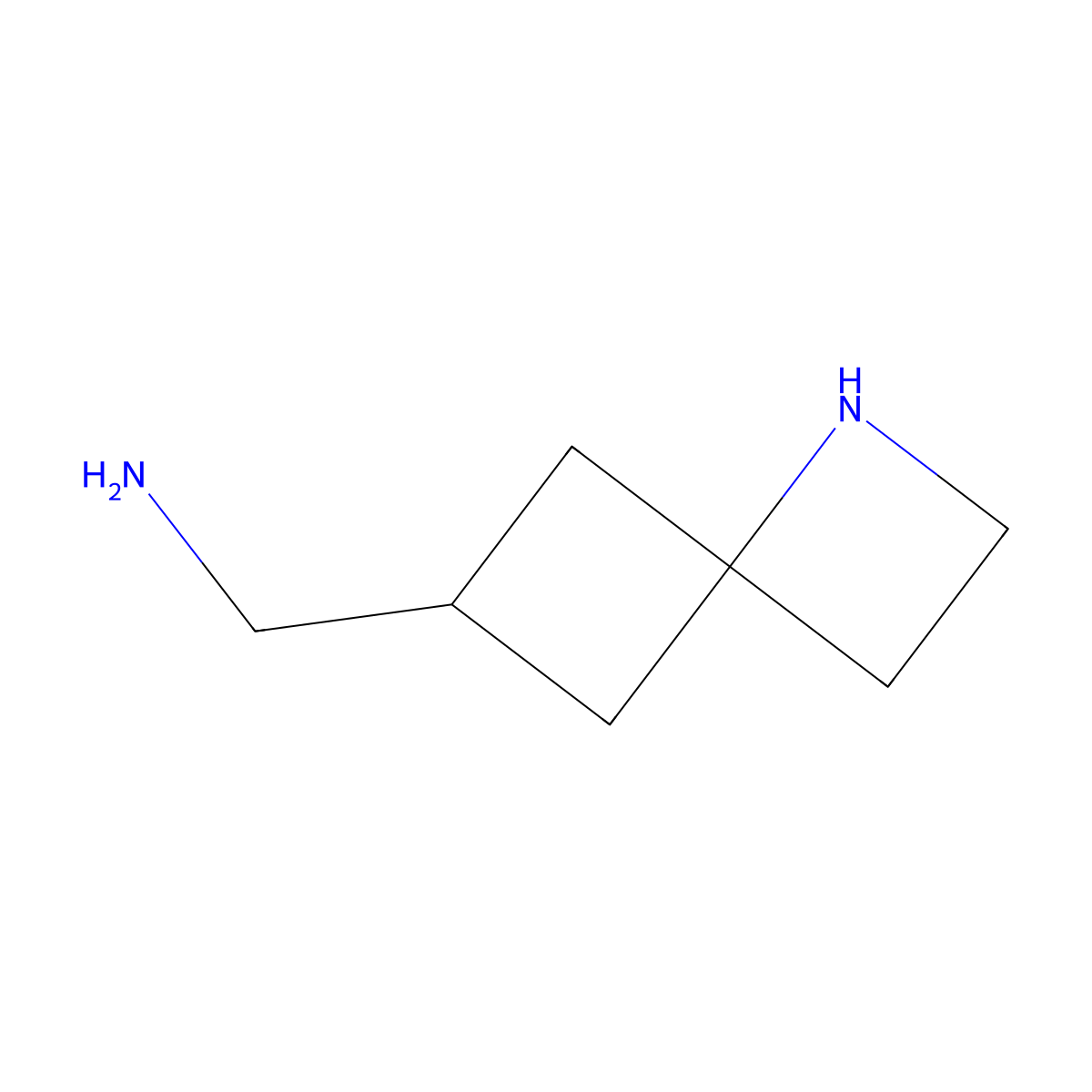 {1-Azaspiro[3.3]heptan-6-yl}methanamine molecular structure, CAS 2680691-21-6