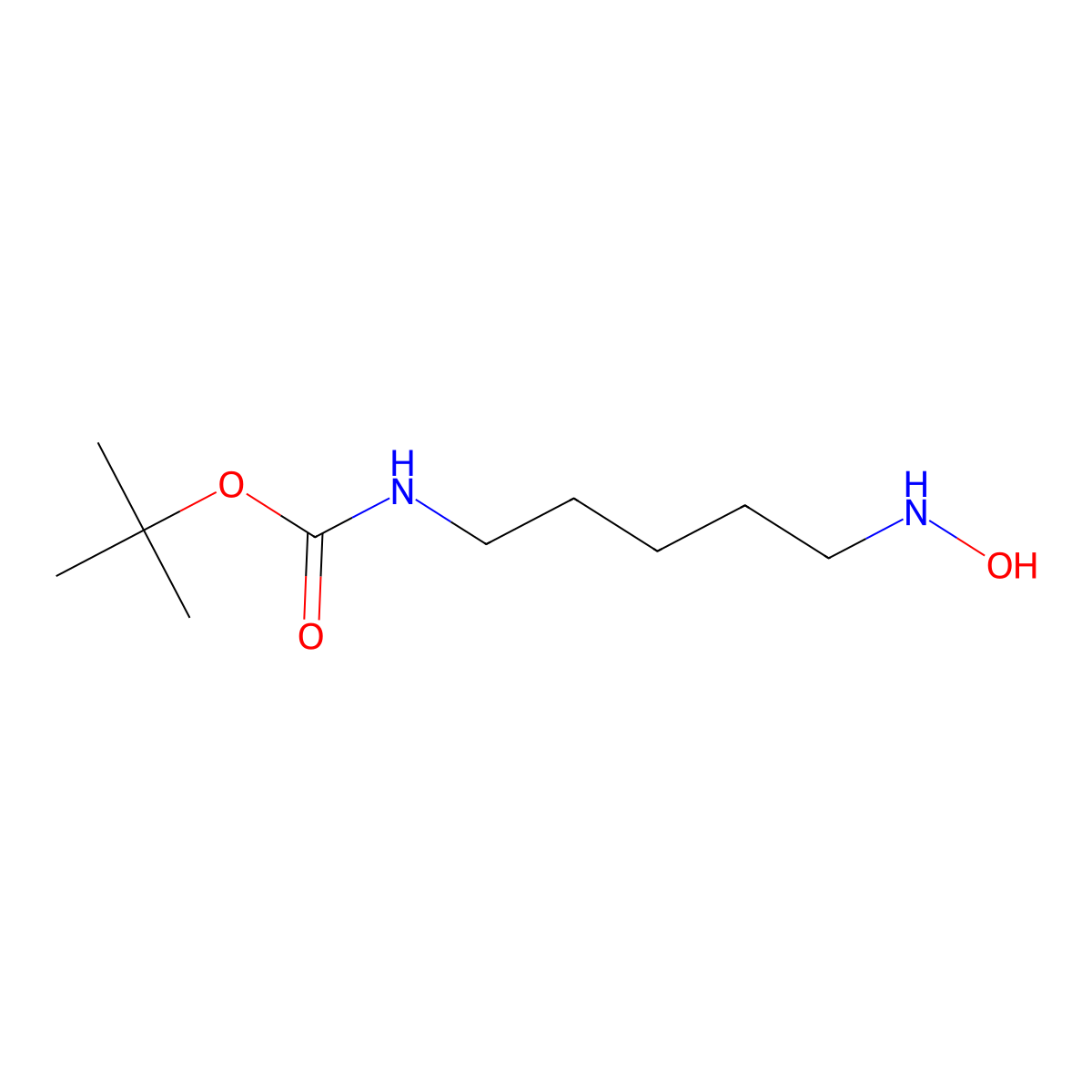 tert-butyl N-[5-(hydroxyamino)pentyl]carbamate molecular structure, CAS 2680691-37-4