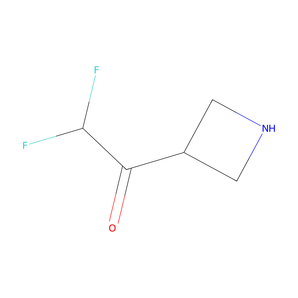 1-(Azetidin-3-yl)-2,2-difluoroethan-1-one molecular structure, CAS 2680691-78-3