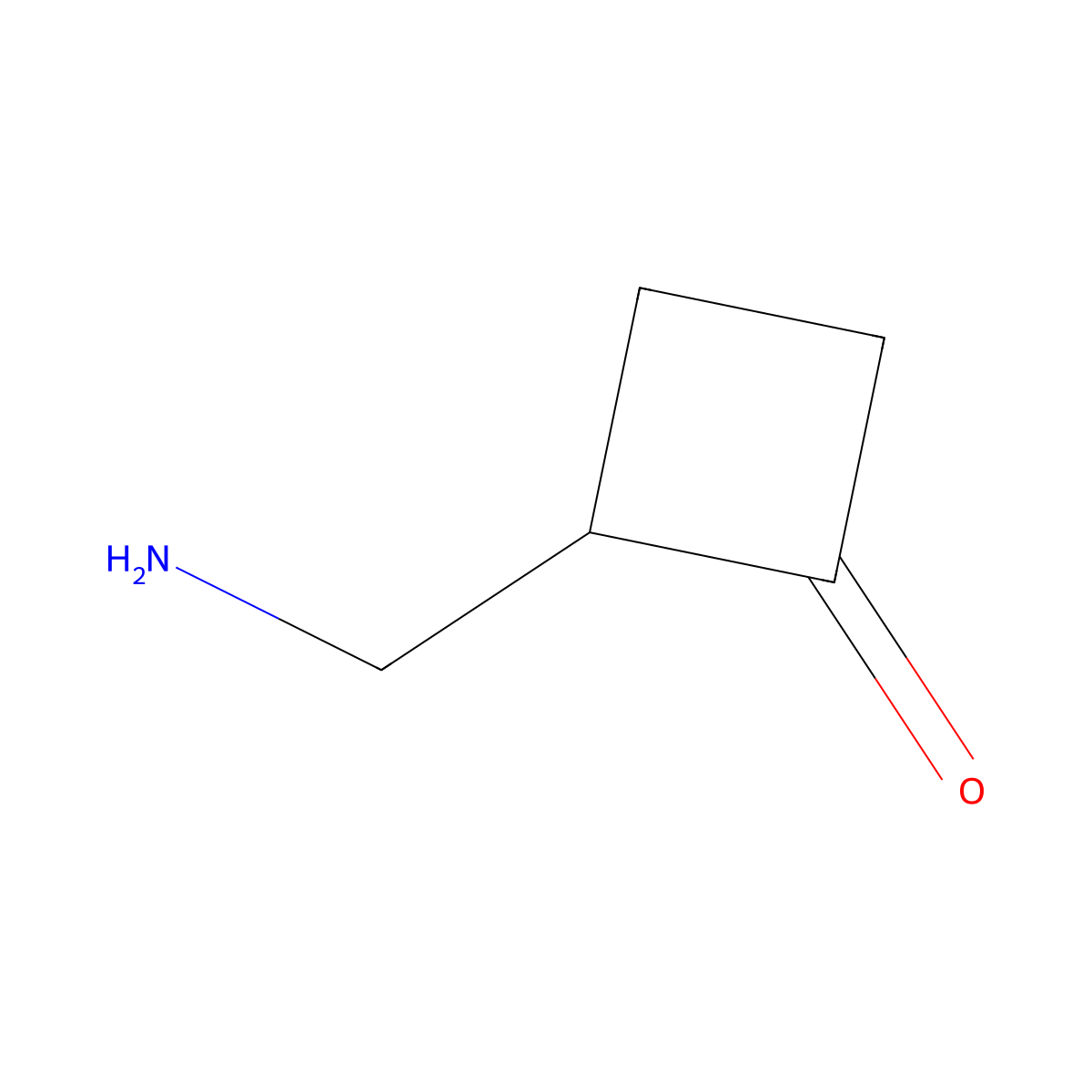 2-(Aminomethyl)cyclobutan-1-one molecular structure, CAS 2680691-85-2
