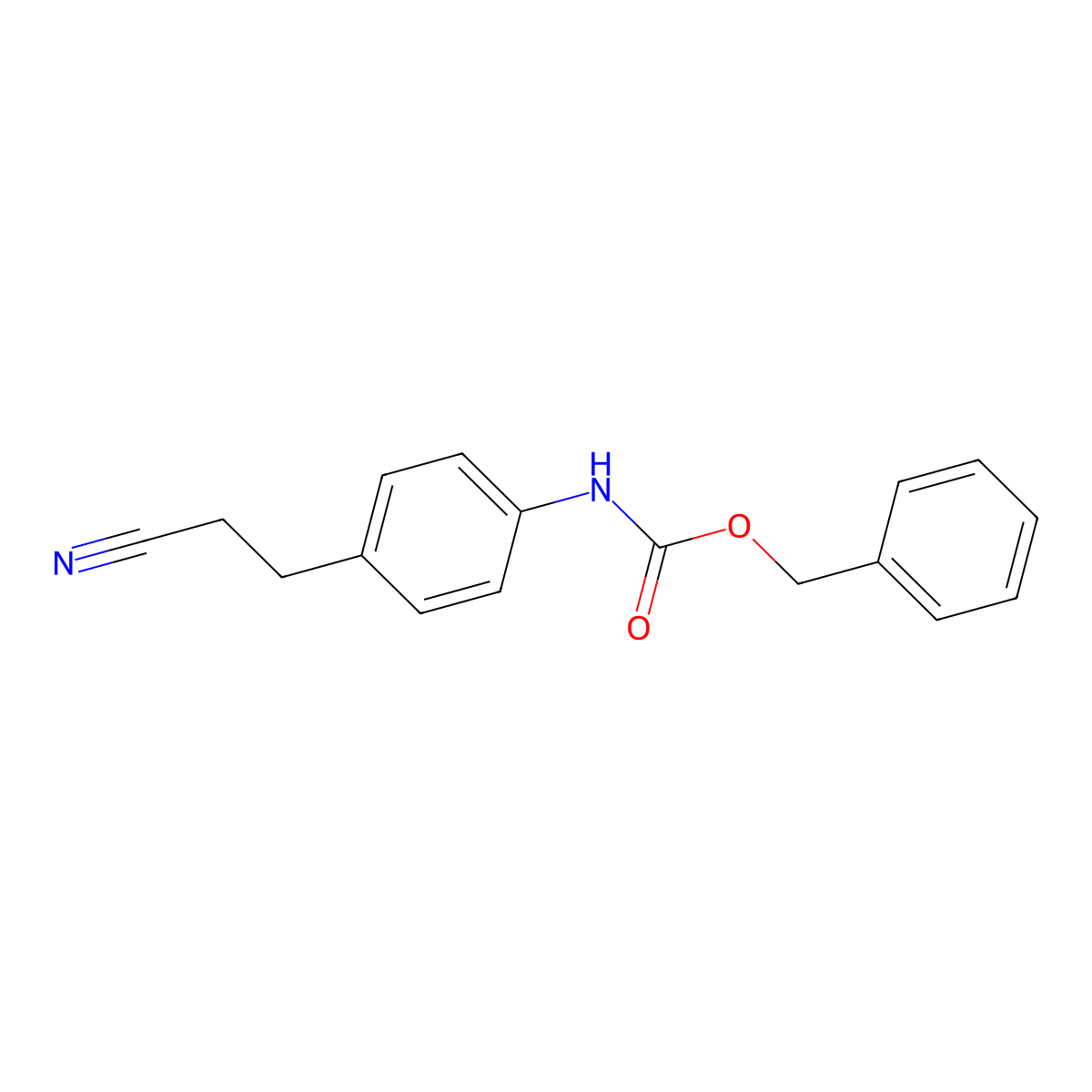 benzyl N-[4-(2-cyanoethyl)phenyl]carbamate molecular structure, CAS 2680692-00-4