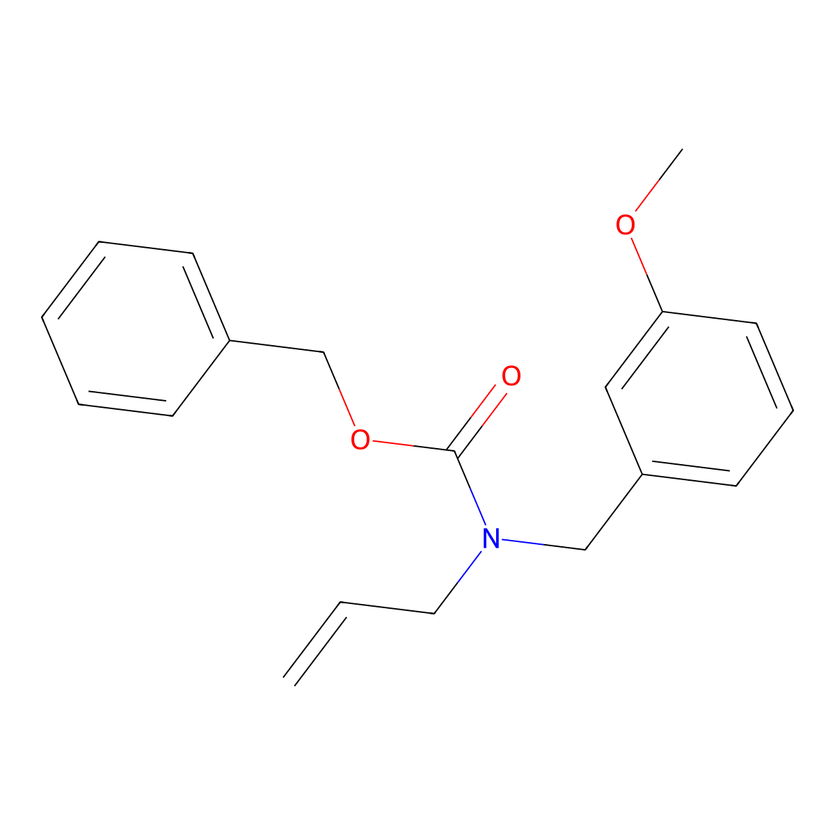 benzyl N-[(3-methoxyphenyl)methyl]-N-(prop-2-en-1-yl)carbamate molecular structure, CAS 2680692-02-6