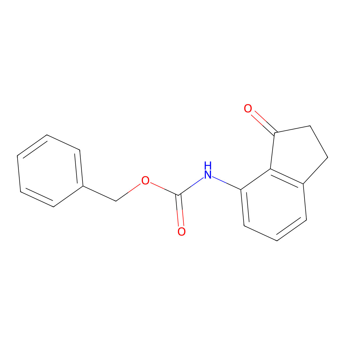 benzyl N-(3-oxo-2,3-dihydro-1H-inden-4-yl)carbamate molecular structure, CAS 2680692-10-6