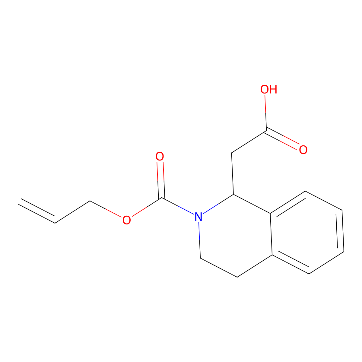 2-{2-[(Prop-2-en-1-yloxy)carbonyl]-1,2,3,4-tetrahydroisoquinolin-1-yl}acetic acid molecular structure, CAS 2680692-14-0