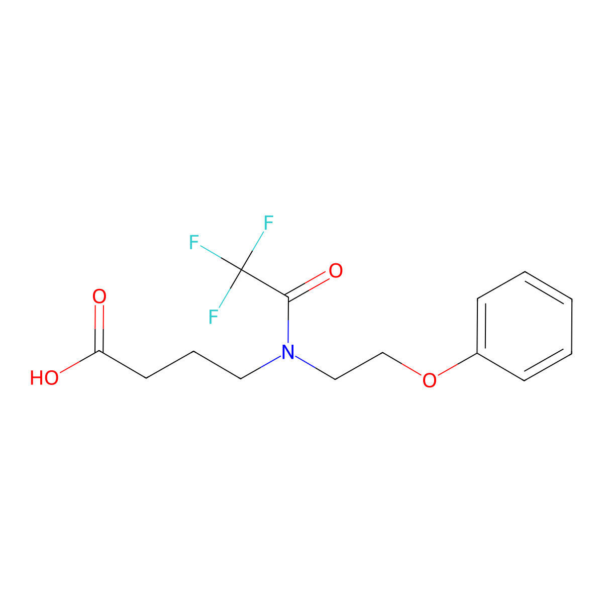 4-[2,2,2-trifluoro-N-(2-phenoxyethyl)acetamido]butanoic acid molecular structure, CAS 2680692-15-1