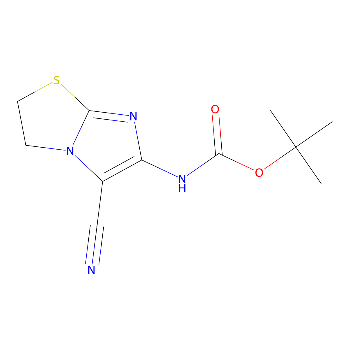 tert-butyl N-{5-cyano-2H,3H-imidazo[2,1-b][1,3]thiazol-6-yl}carbamate molecular structure, CAS 2680692-21-9