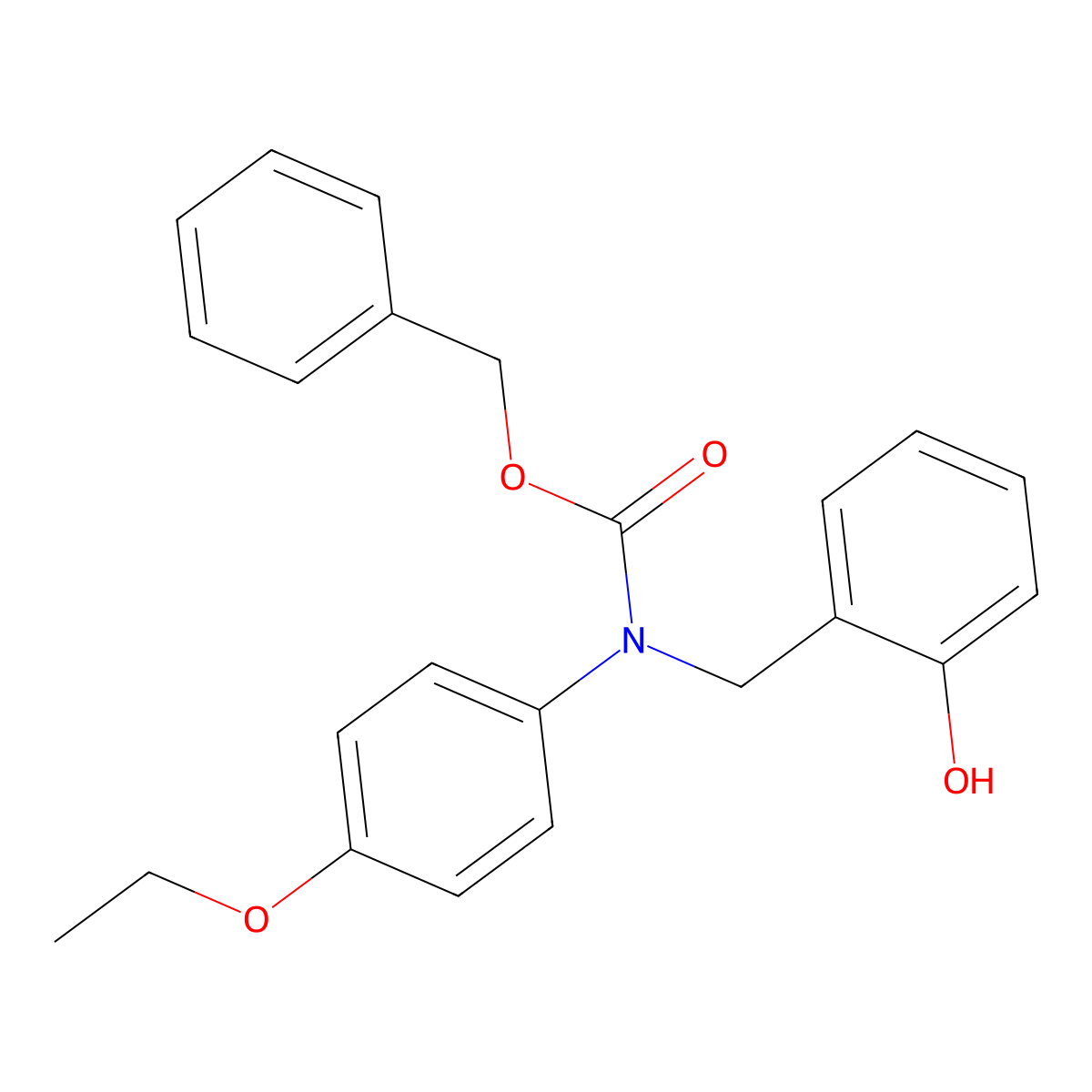 benzyl N-(4-ethoxyphenyl)-N-[(2-hydroxyphenyl)methyl]carbamate molecular structure, CAS 2680692-23-1