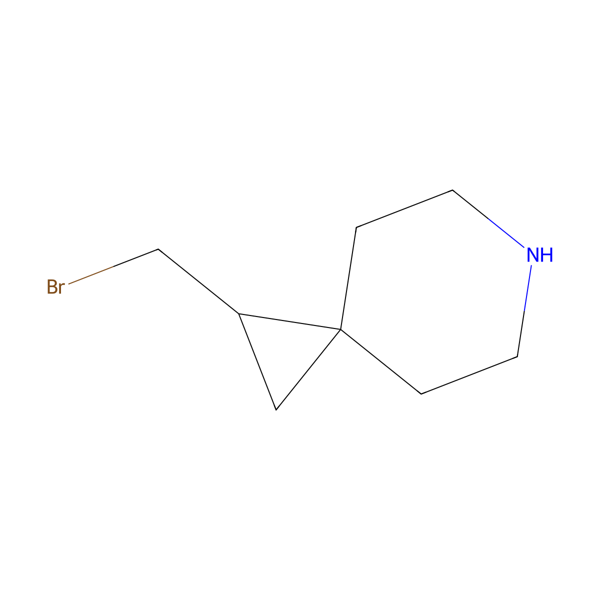 1-(Bromomethyl)-6-azaspiro[2.5]octane molecular structure, CAS 2680692-25-3