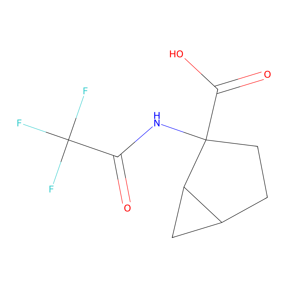 2-(Trifluoroacetamido)bicyclo[3.1.0]hexane-2-carboxylic acid molecular structure, CAS 2680692-31-1