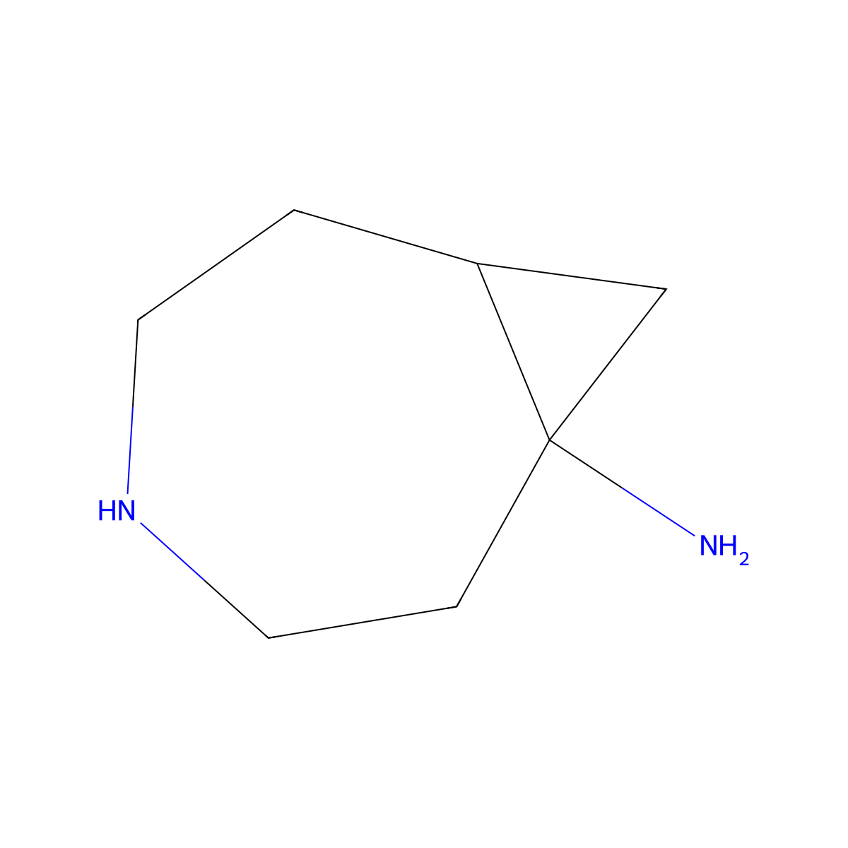 4-Azabicyclo[5.1.0]octan-1-amine molecular structure, CAS 2680692-32-2