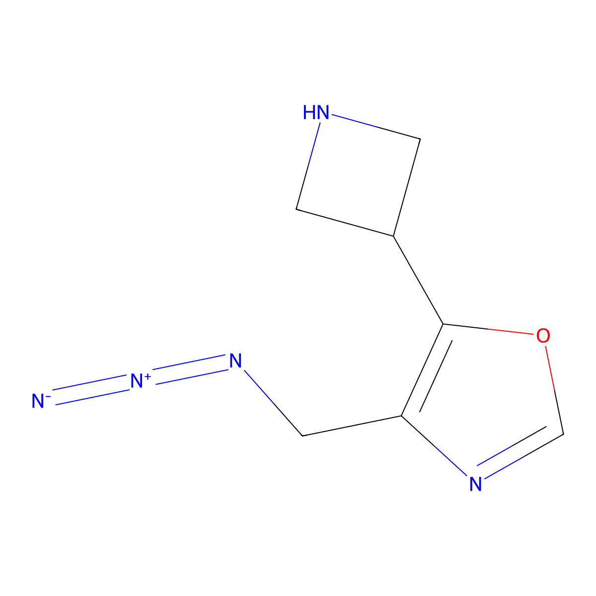 5-(Azetidin-3-yl)-4-(azidomethyl)-1,3-oxazole molecular structure, CAS 2680692-46-8