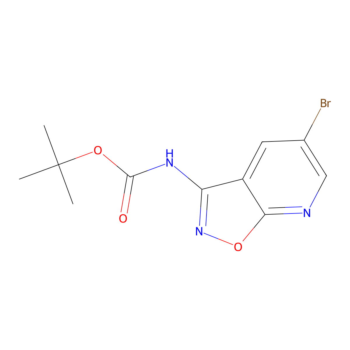tert-butyl N-{5-bromo-[1,2]oxazolo[5,4-b]pyridin-3-yl}carbamate molecular structure, CAS 2680692-49-1