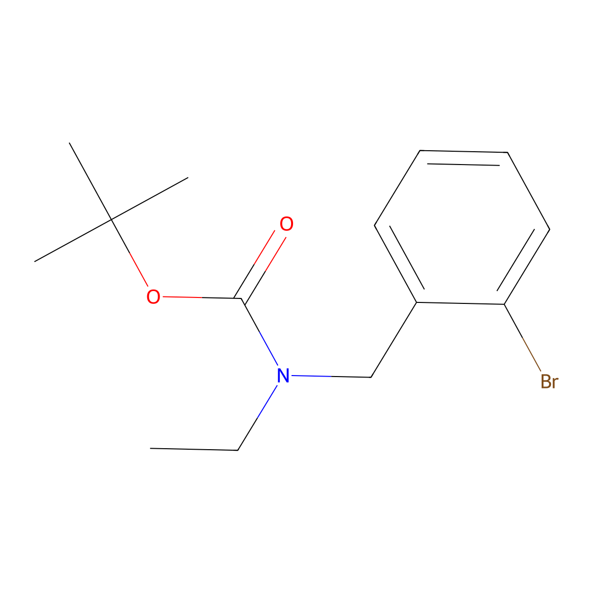 tert-butyl N-[(2-bromophenyl)methyl]-N-ethylcarbamate molecular structure, CAS 2680692-57-1