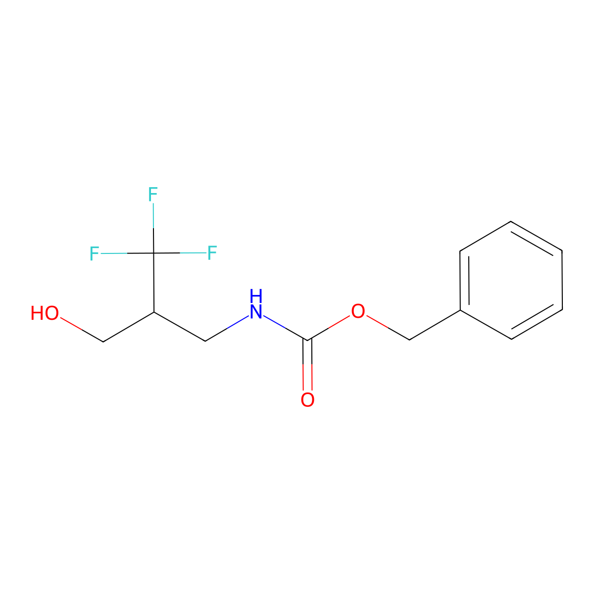 benzyl N-[3-hydroxy-2-(trifluoromethyl)propyl]carbamate molecular structure, CAS 2680692-60-6