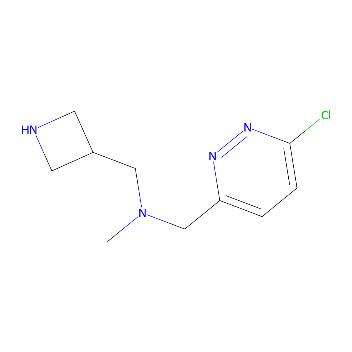 [(Azetidin-3-yl)methyl][(6-chloropyridazin-3-yl)methyl]methylamine molecular structure, CAS 2680692-69-5