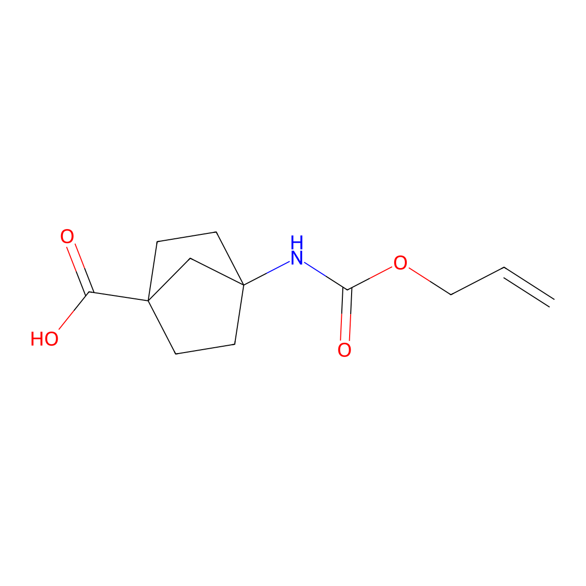 4-{[(Prop-2-en-1-yloxy)carbonyl]amino}bicyclo[2.2.1]heptane-1-carboxylic acid molecular structure, CAS 2680692-70-8