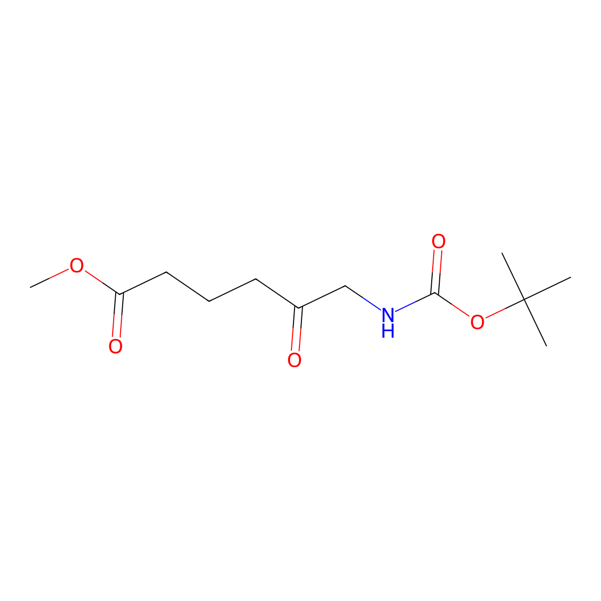 Methyl 6-{[(tert-butoxy)carbonyl]amino}-5-oxohexanoate molecular structure, CAS 2680692-89-9