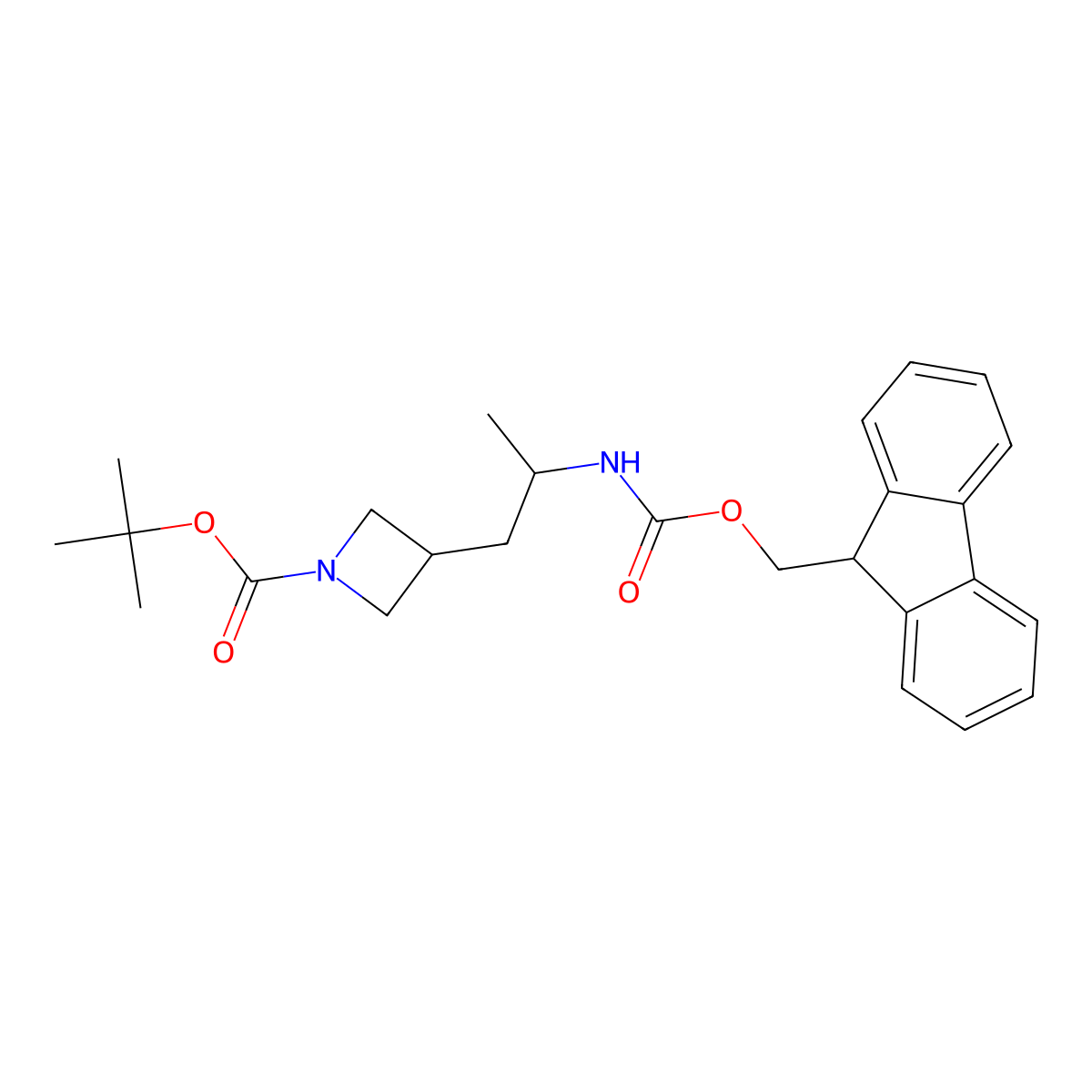 tert-butyl 3-[2-({[(9H-fluoren-9-yl)methoxy]carbonyl}amino)propyl]azetidine-1-carboxylate molecular structure, CAS 2680693-51-8